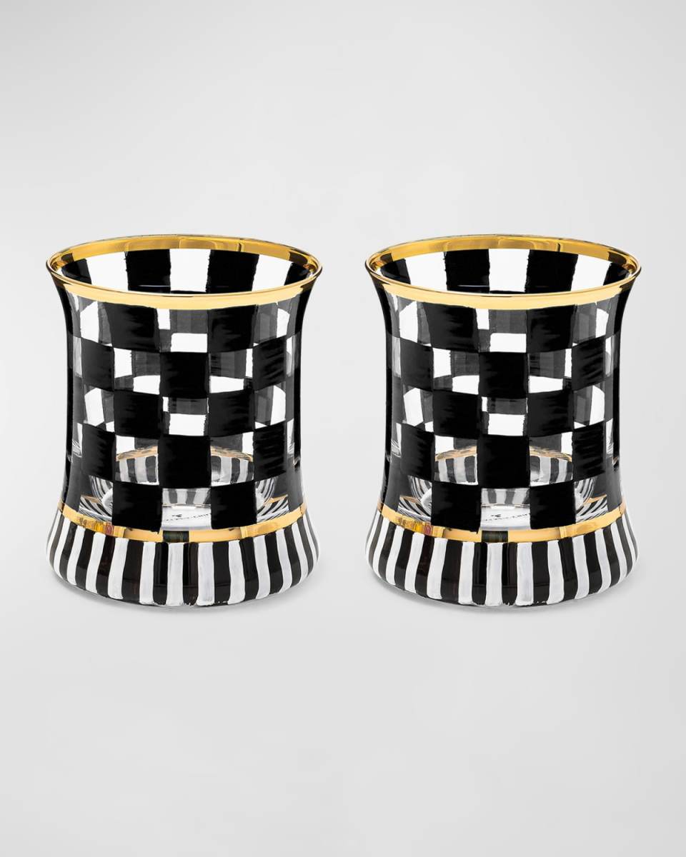 Carnival Black Tumbler Glass, Set of 2